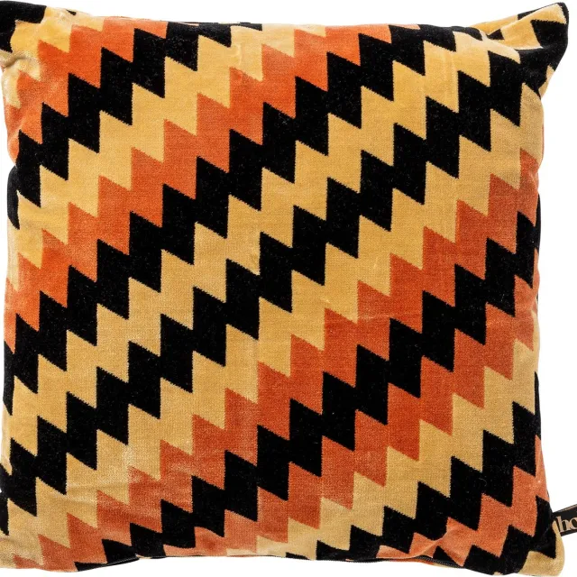 Hoii FRANCESCO | sierkussen 45x45 cm | Potters Clay | oranje | multicolor | Hoii | met duurzame kussenvulling Terracotta
