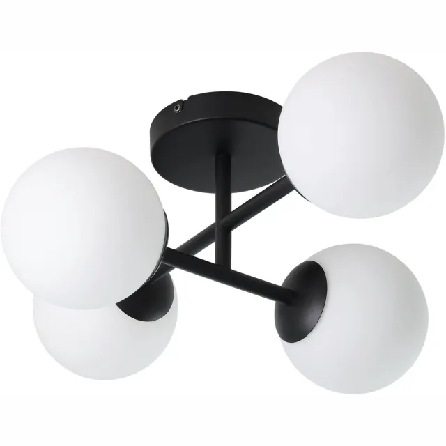 Eglo Castrovido Plafondlamp - Badkamer - G9 - 47.5 cm - Zwart/Wit