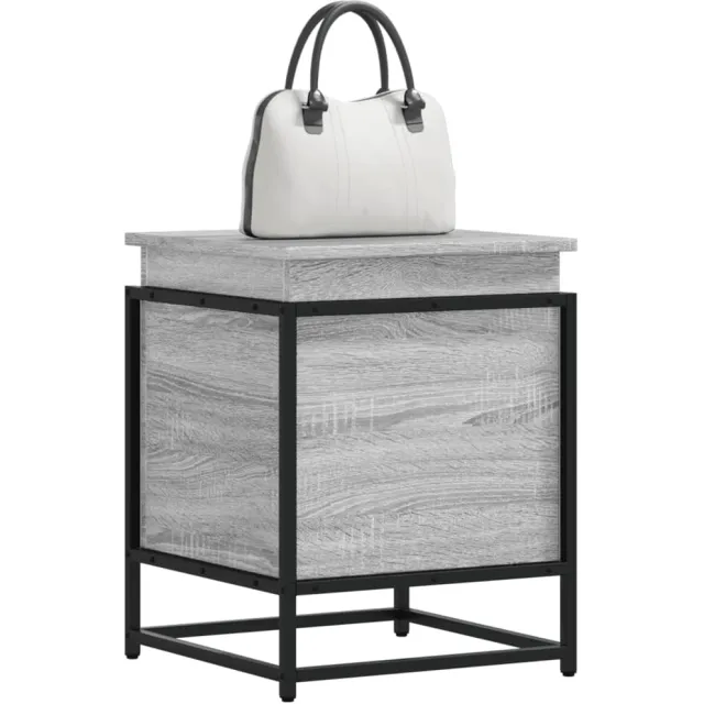 vidaXL Opbergbox met deksel 40x40x51,5 cm bewerkt hout grijs sonoma