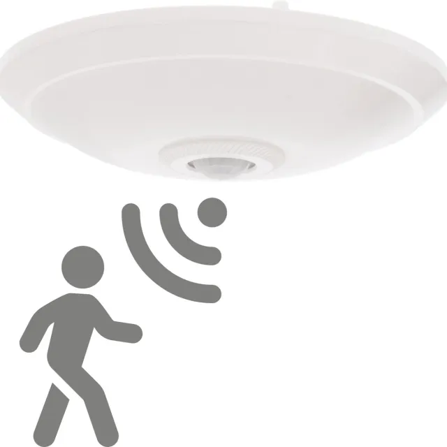 LED's light by Shada LED plafondlamp ø 24 cm met bewegingssensor & lichtsensor - Warm wit - Plafonniere - Plafonnieres - Plafoniere badkamer - Plafondlampen - Badkamerlamp - Plafond lamp