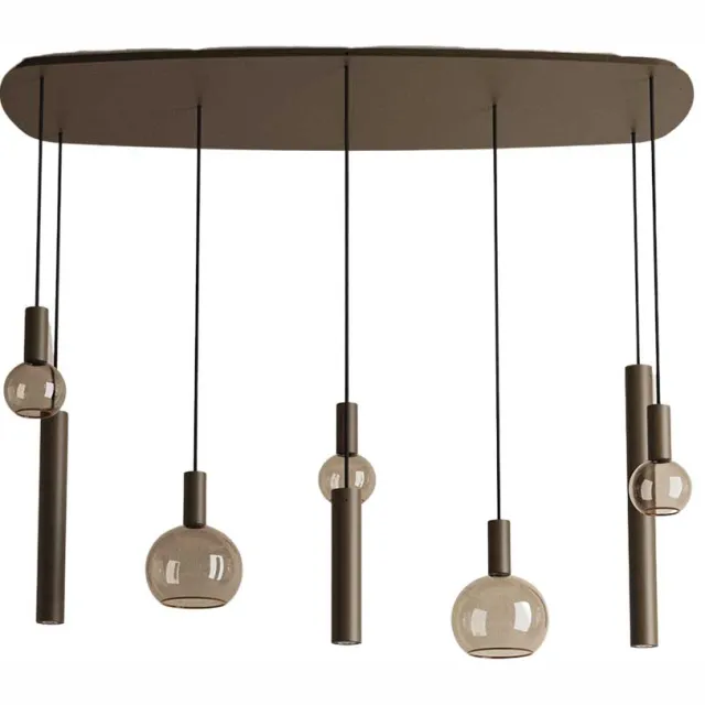 ZTAHL Hanglamp Riva deens ovaal Platinum