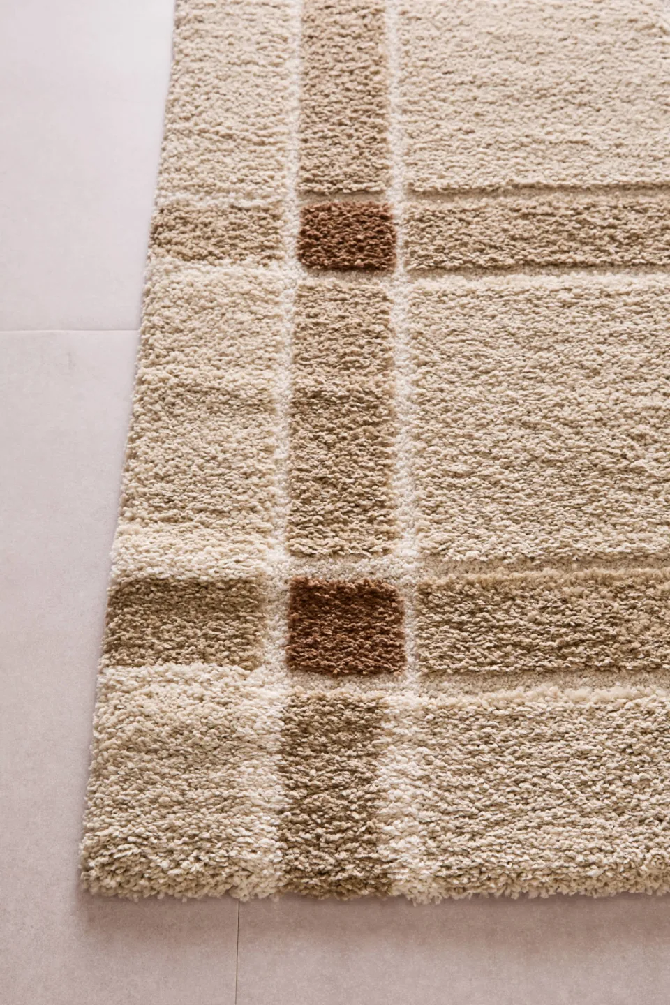 NOUS Living Embrace hoogpolig vloerkleed zand, foto 3