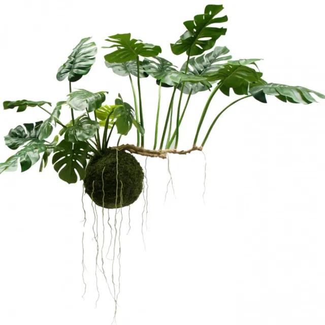 Silk-ka kunstplant- hangplant- Monstera- groen - groot- hangkunstplant