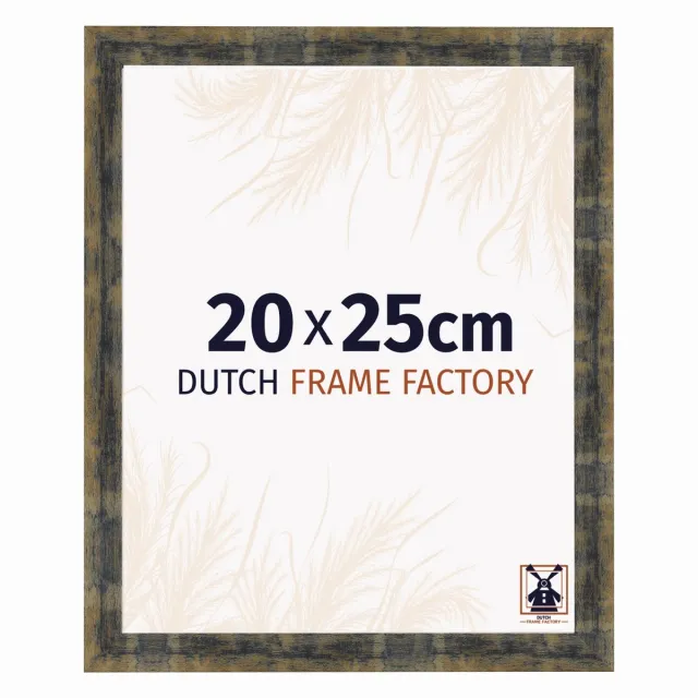 Dutch Frame Factory Fotolijst 20x25 cm - MDF - Blauw Goud Gemeleerd - Praag