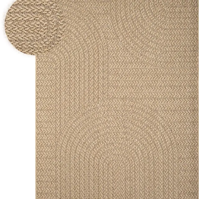 TT Home Buitenkleed - Boho regenboog - Crème - 80 x 150 cm natur