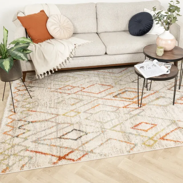 Fraai Hoogpolig vloerkleed - Blend Diamond Terracotta - 120x170cm