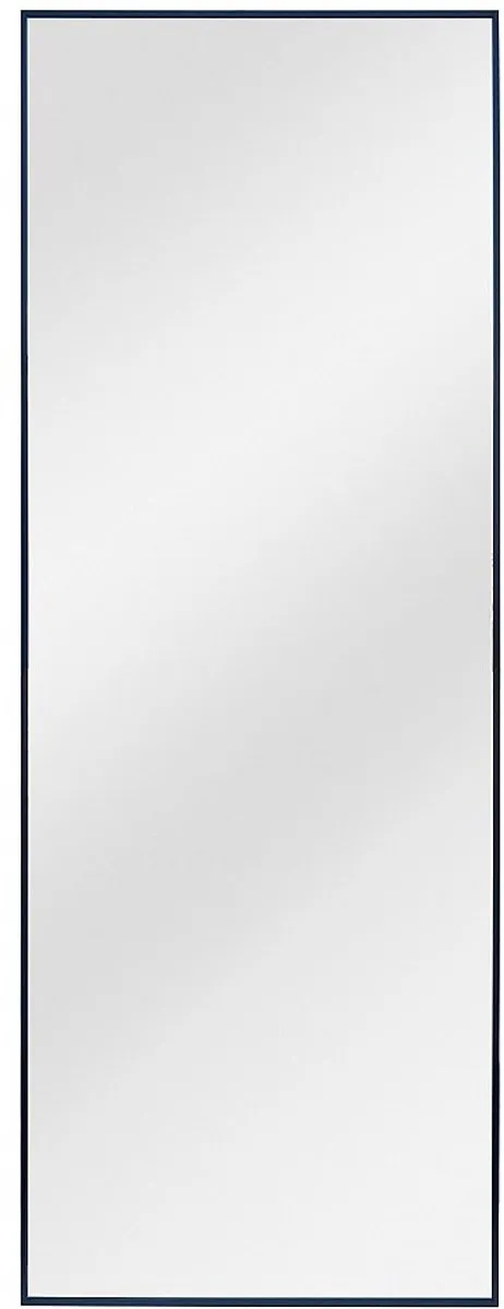 Vente-unique Grote rechthoekige spiegel in aluminium H 200 x B 70 cm - Zwart - MYRA