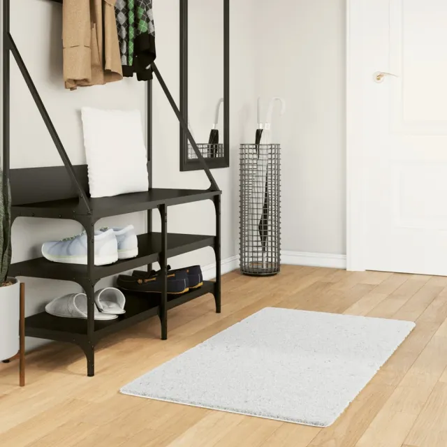 vidaXL Vloerkleed OVIEDO laagpolig 60x110 cm grijs, foto 2