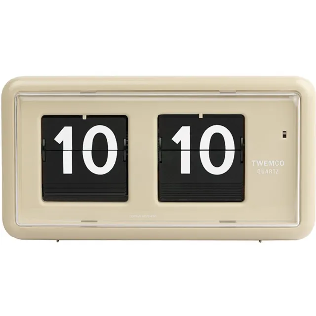 Twemco Flipklok | QT-30 | Sand | Flip Klok | Flip Clock | Retro Klok | Digitale Klok | Digitale Tafelklok | Digitale Wandklok | Digitale Klok Op Batterijen | Vintage Klok | Retro | Long life Mechanism