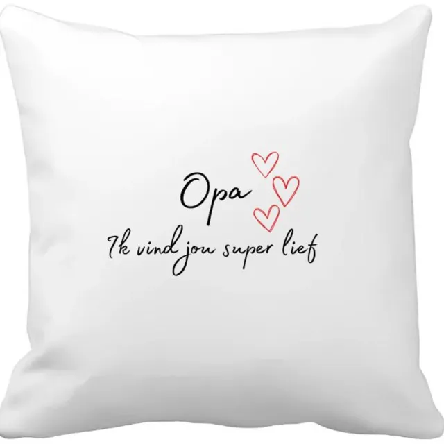Akyol opa ik vind jou super lief Kussen hoes - Opa - de liefste opa - verjaardag - cadeautje voor opa - opa artikelen - kado - geschenk - 40 bij 40 cm Multicolor