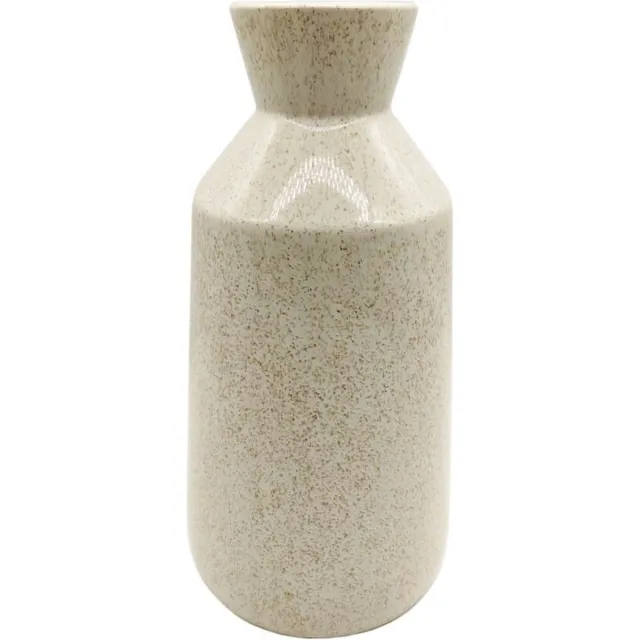 homebound by ky Aardewerk vaas beige | 14x14x28cm | bloemenvaas aardewerk Off-white