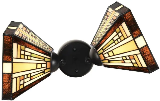 Coloured by Art Dubbele spot Zwart met Rising Sun Small - Art Deco Trade