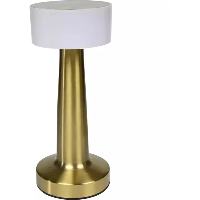 Benson Oplaadbare LED tafellamp - Touchbediening - Goud - 3 lichtkleuren - 21 cm