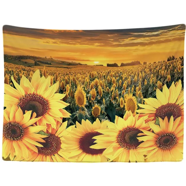 Unyqoos Zonnebloem Wandtapijt - Prachtige Natuurdecoratie voor elke Ruimte - 200 x 150 cm Groot geel