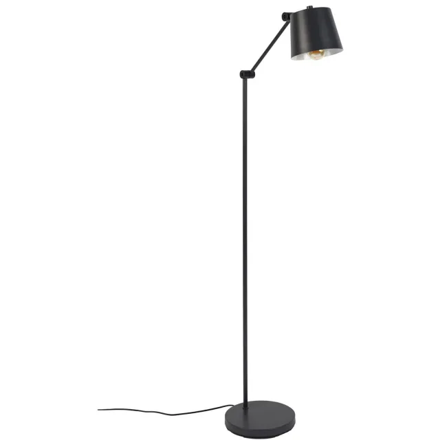 Housecraft Living Hajo Vloerlamp/ Staande Leeslamp Zwart