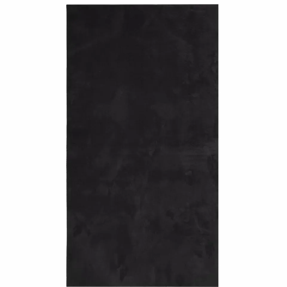vidaXL Vloerkleed HUARTE laagpolig zacht wasbaar 60x110 cm zwart, foto 3