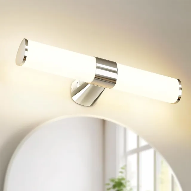 DYVNS® Spiegellamp Badkamer - Spiegelverlichting - Badkamerlamp - Wandlamp - 40 cm Chroom