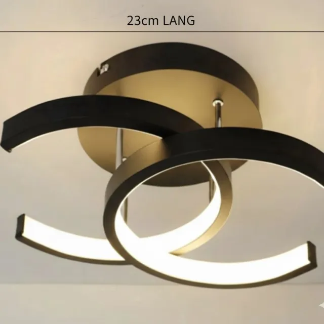 Mogi Products Plafondlamp Industrieel Zwart -Lengte 23 cm - 3-Staps kleurinstelling - Plafonniere
