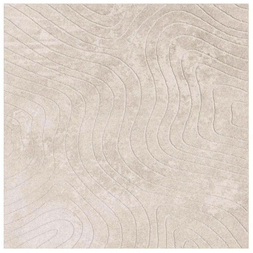 vidaXL Binnen- en buitentapijt PALMERAS Beige 240 x 240 cm Polyester