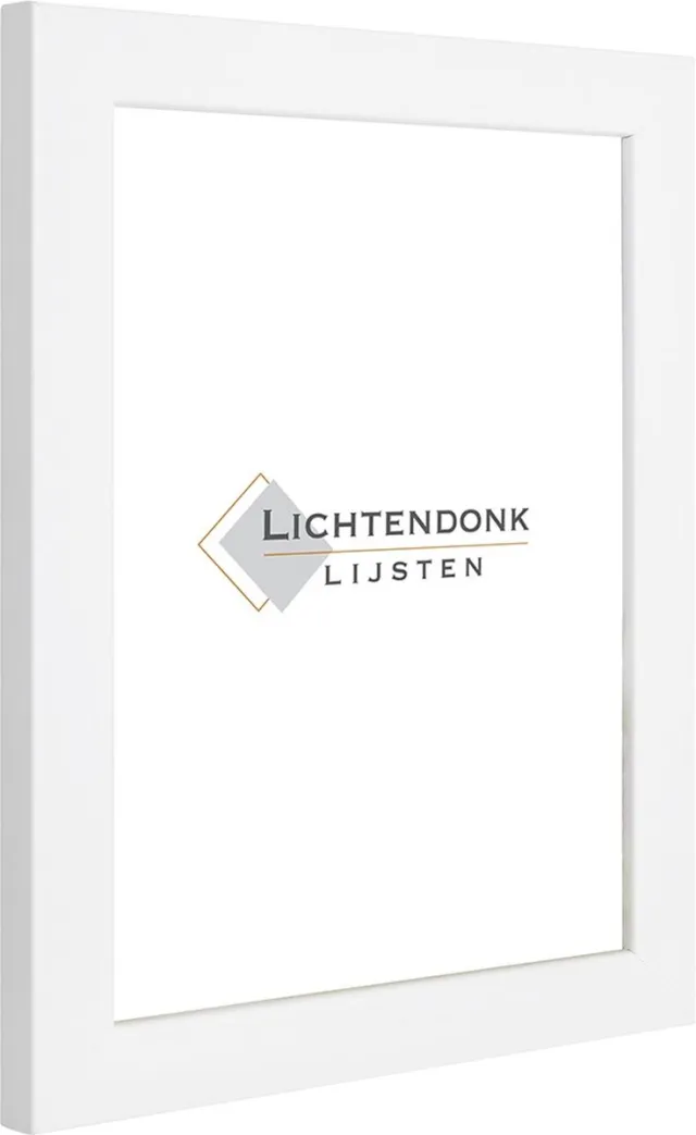 Lichtendonk Fotolijst Wit - Strak Profiel - Fotomaat 40x60 - Ontspiegeld Glas - Art.nr. 26-99