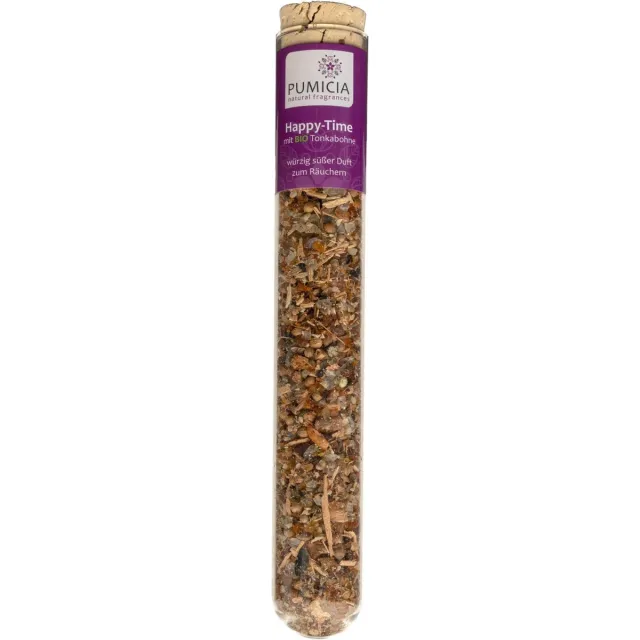 Pumicia Wierookmix 'Happy Time' in glazen buis, Pumicia, 25 - 30 gram