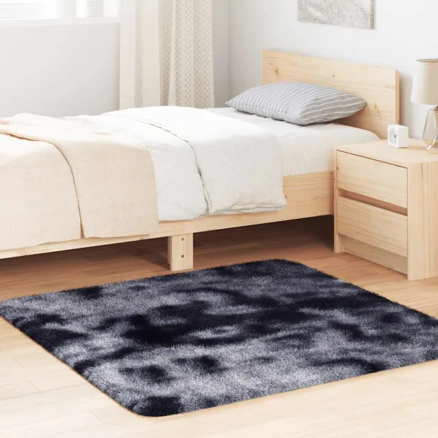 vidaXL Hoogpolig vloerkleed NAVARRA 120x120 cm polyester donkergrijs grijs, foto 2