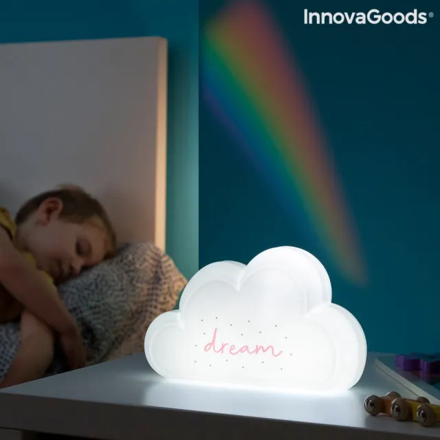 Innovagoods LAMP MET REGENBOOGPROJECTOR EN STICKERS CLAIBOW INNOVAGOODS Wit