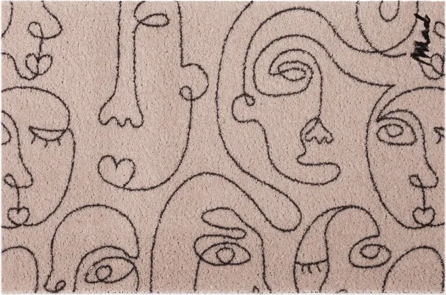Mad About Mats ALEXANDER - deurmat - minimal art - schoonloop/scraper - wasbaar - 50x75cm beige