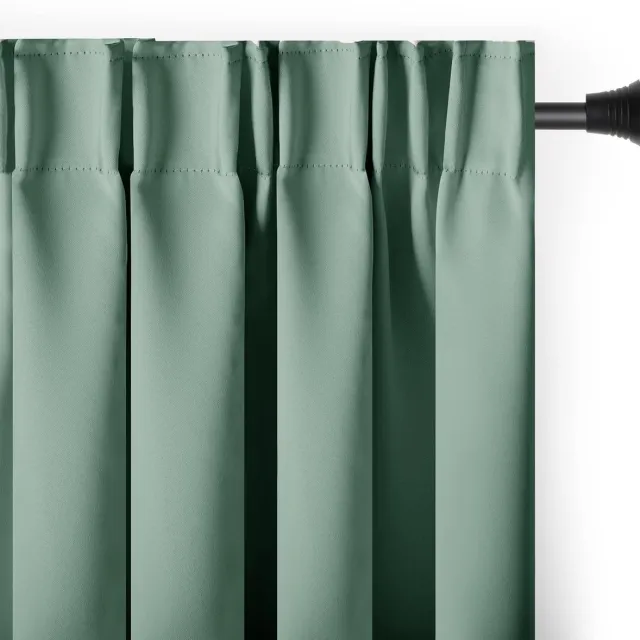 Famanu Blackout Gordijn cm Mint 1 st. Geplooid Verduisteringsgordijn Ondoorzichtig raamdecoratie Dekoschal Decorgordijn Blackout