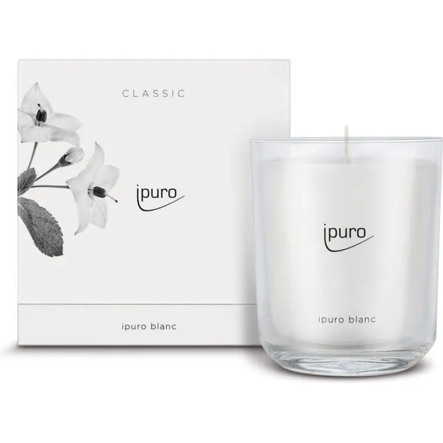 Ipuro Geurkaars Classic Blanc Transparant