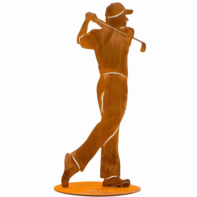 Dream-Living Handgemaakte golfspeler roest 40 cm Roest bruin