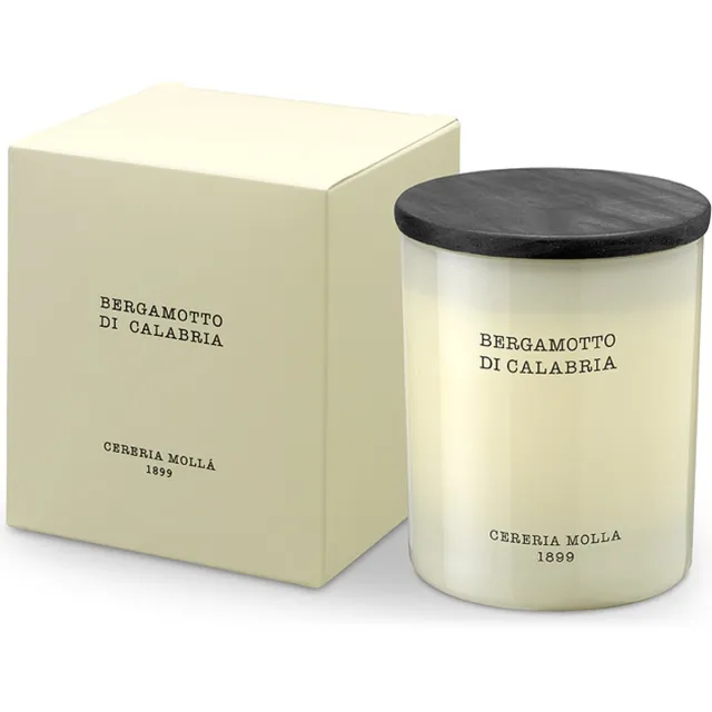 Cereria Mollà 1899 geurkaars - Bergamotto di Calabria - 230 gram transparant off/white -
