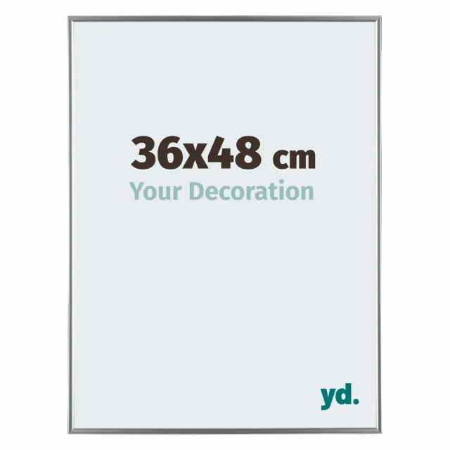 yd. Your Decoration - Fotolijst 36x48 cm - Kunststof - Zilver Hoogglans - Evry