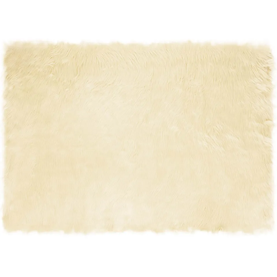 vidaXL Tapijt van imitatie TAFALLA Crèmekleurig 160 x 230 cm Polyester