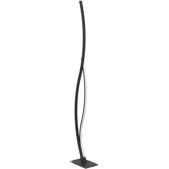 EGLO Grisolia Vloerlamp - LED - 129 cm - Zwart|Wit Zwart;Wit;