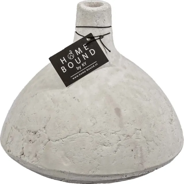 Homebound by Kolony HomeBound by KY | Aardewerk vaas wit | 17x17x15cm | vaas wit aardewerk