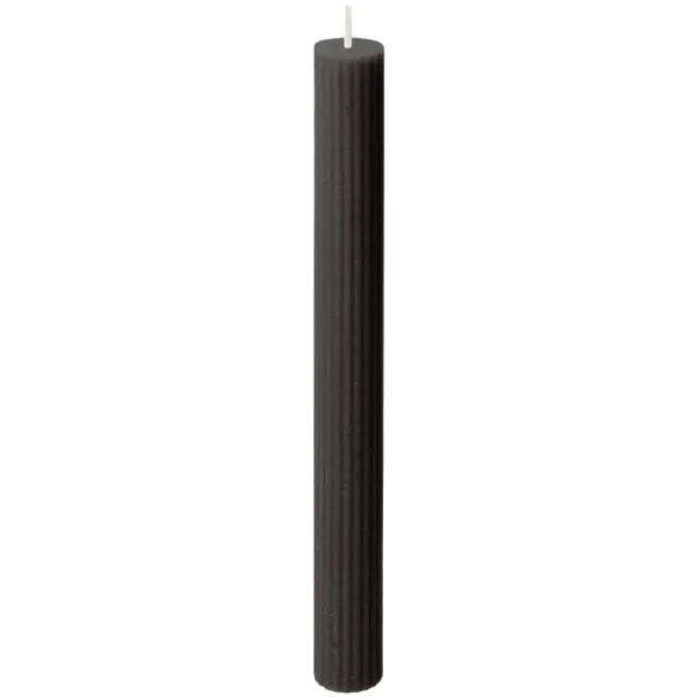 Spaas Dinerkaars rib d2.2h24cm 10u zwart Spaas Kaarsen NV onbekend