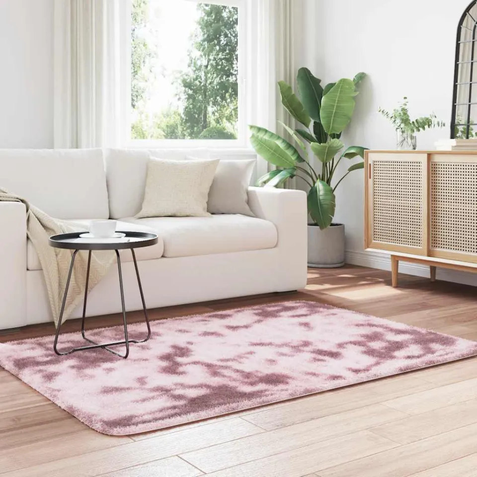 vidaXL Hoogpolig vloerkleed NAVARRA polyester stoffig roze, foto 3