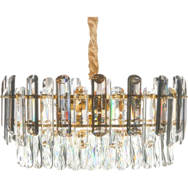 Beliani MANTARO - Kroonluchter - Goud/Transparant - Glas