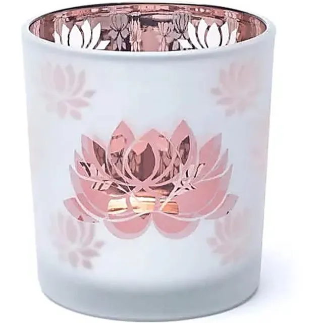 Phoenix Import Mani Bhadra Yogi & Yogini - Sfeerlicht - matglas/metallic - Lotus wit