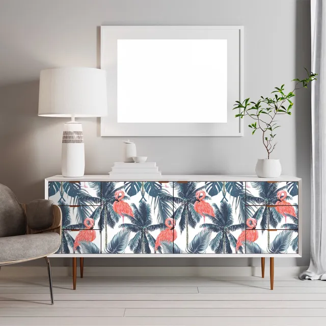 Ambiance Sticker Arutua tropische meubelsticker, 40 x 60 cm Multi color