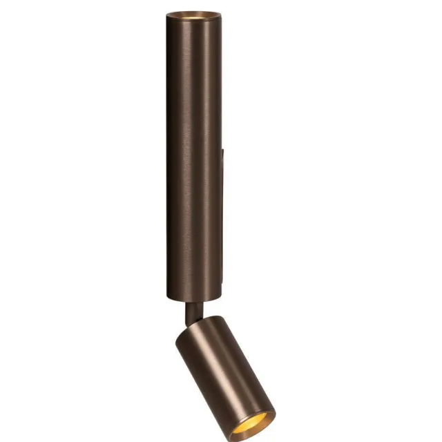 Lucide dimbare metalen wandlamp GU10 6.4x3.9 cm - koffie
