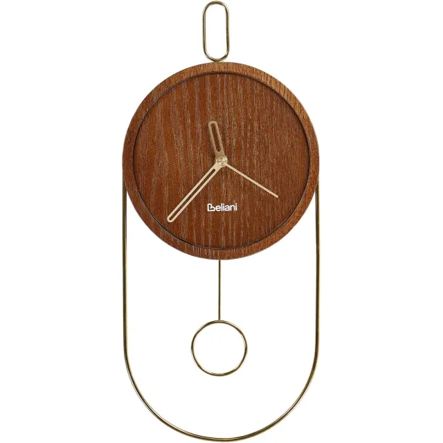 Beliani SIERRE - Wandklok - Donkerbruin - MDF
