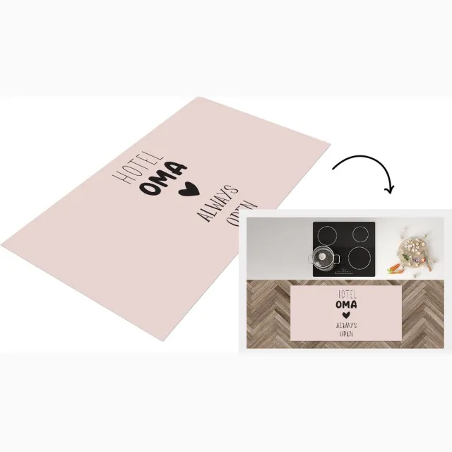 KitchenYeah Keukenloper - Loper keuken - Spreuken - Hotel oma always open - Quotes - Oma - Keukenloper vinyl multicolor