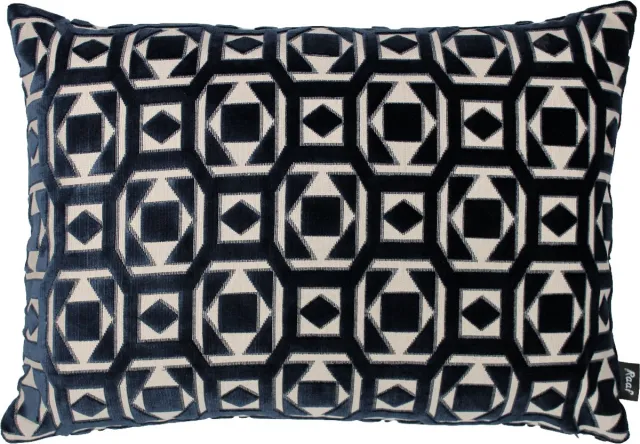 Raaf sierkussen-hoes Saloua donkerblauw 50x70 cm