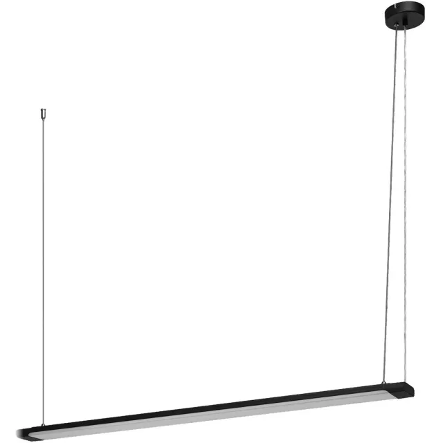 LEDVANCE Office Line Slab, platte kantoorplafondlamp, 1,2 m, 40 W, 4100 lm, 4000 K, 840 koud wit, 3-traps dimbaar, zwart aluminium, IP20