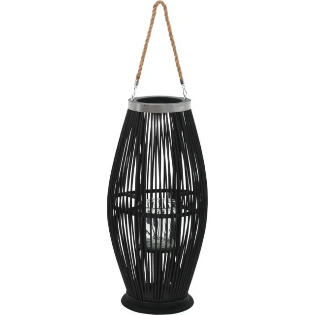 vidaXL Lantaarnhouder - hangend - 60 - cm - bamboe - zwart