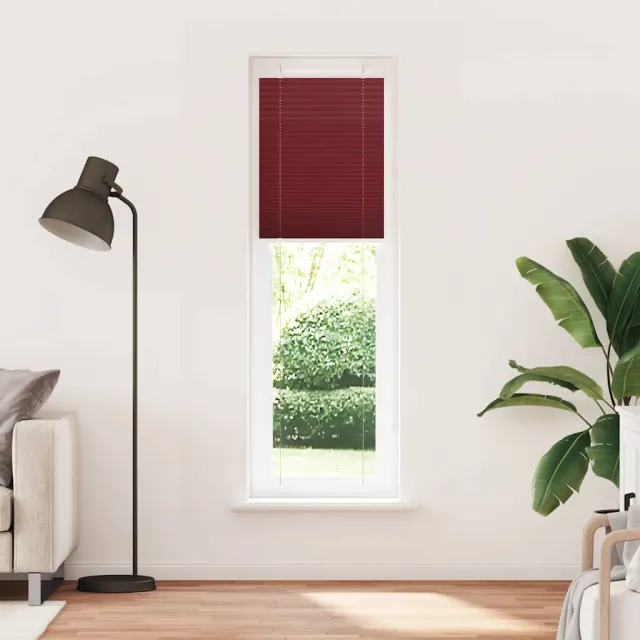 vidaXL Plissé rolgordijn 60x200 cm stofbreedte 59,4 cm bordeauxrood