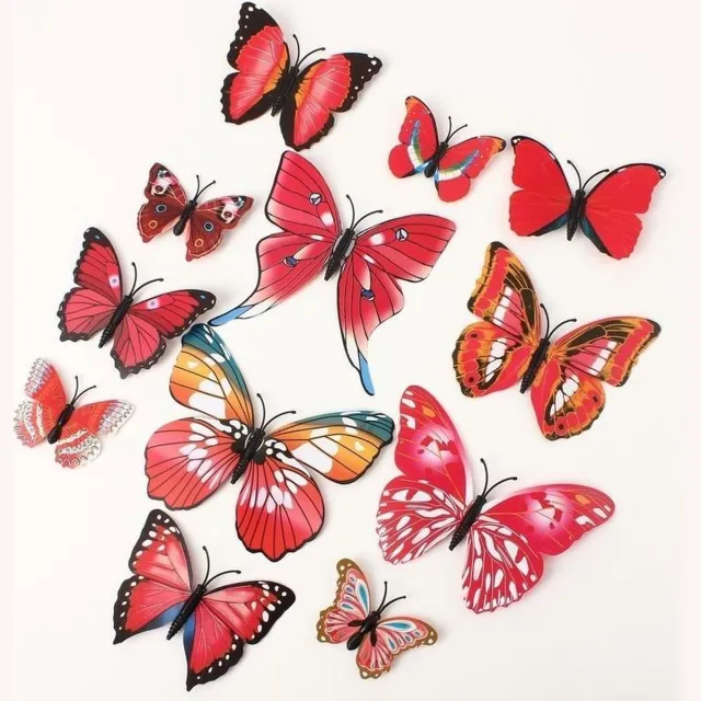 Woesj Mix rode 3D-vlinders rood