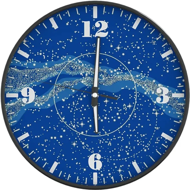 vidaXL Wandklok - met - lichtgevende - wijzerplaat - en - wijzers - Ø30 - cm - blauw